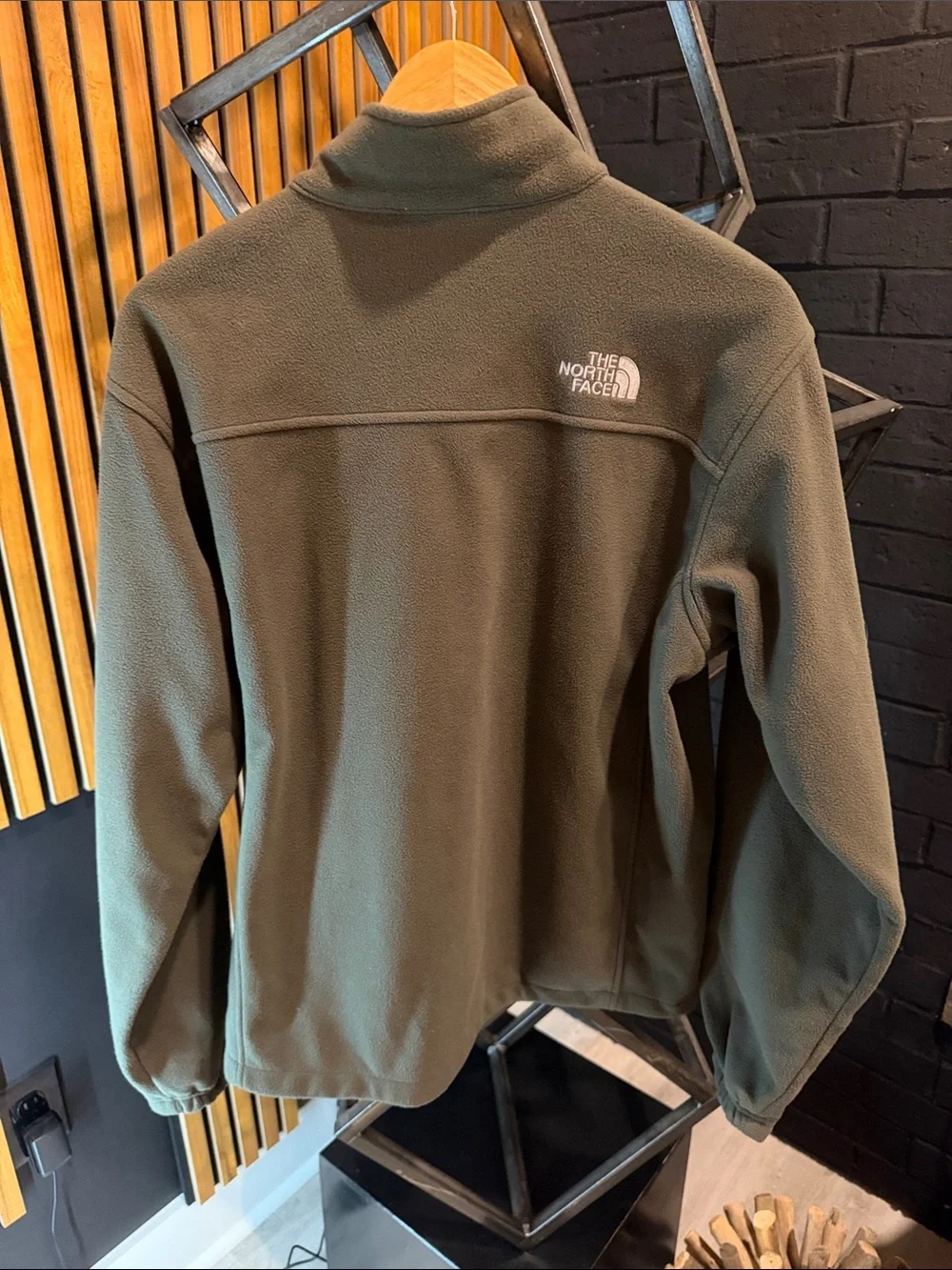 The North Face Men's Olive Fleece Full-Zip Jacket